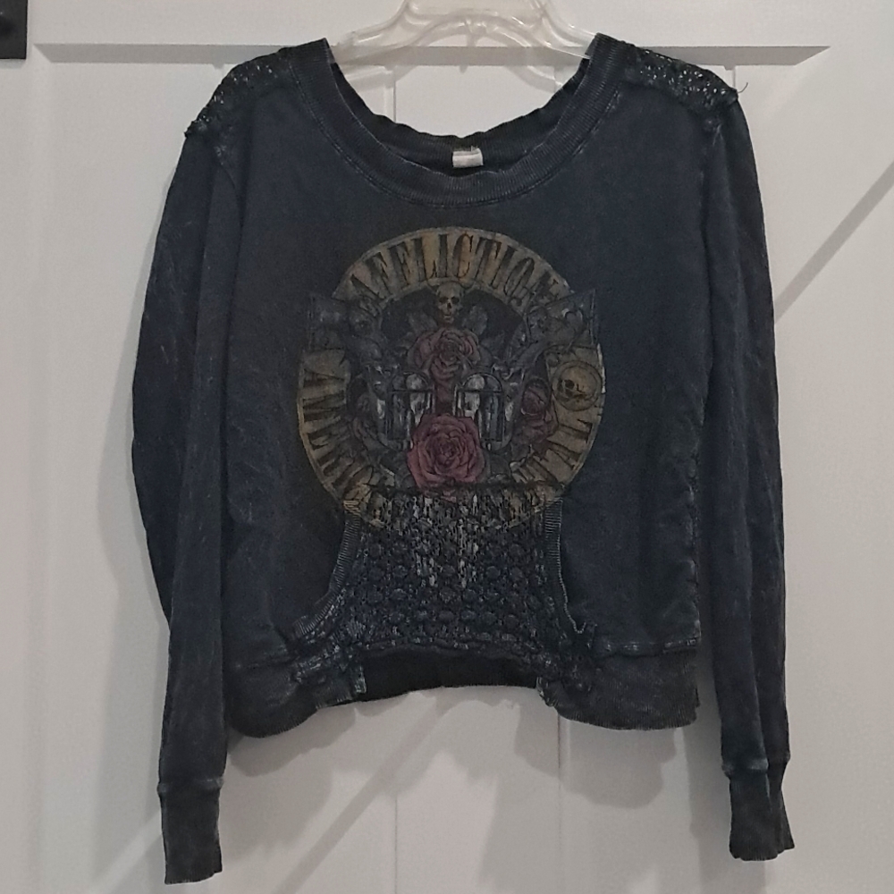 AFFLICTION DARK GREY SHIRT